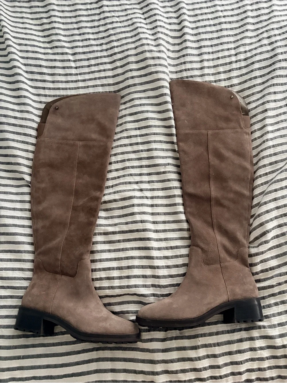 Vince Camuto - Women's Tall Suede Riding Boot - Taupe